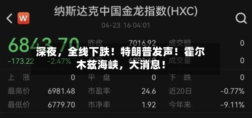 深夜	，全线下跌！特朗普发声！霍尔木兹海峡，大消息！-第3张图片
