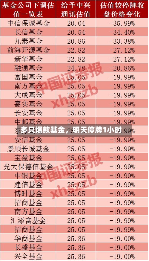 多只爆款基金	，明天停牌1小时-第3张图片