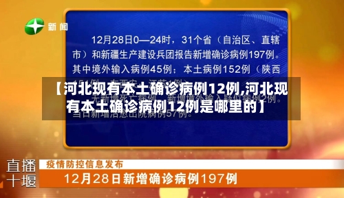 【河北现有本土确诊病例12例,河北现有本土确诊病例12例是哪里的】