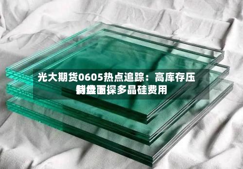 光大期货0605热点追踪：高库存压制盘面	，多晶硅费用持续下探-第2张图片