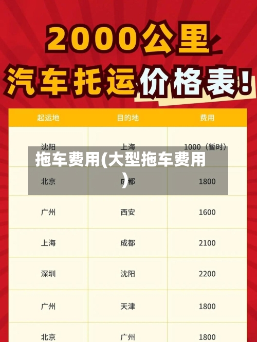 拖车费用(大型拖车费用)