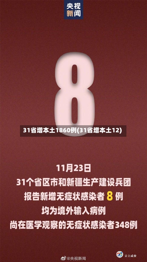 31省增本土1860例(31省增本土12)
