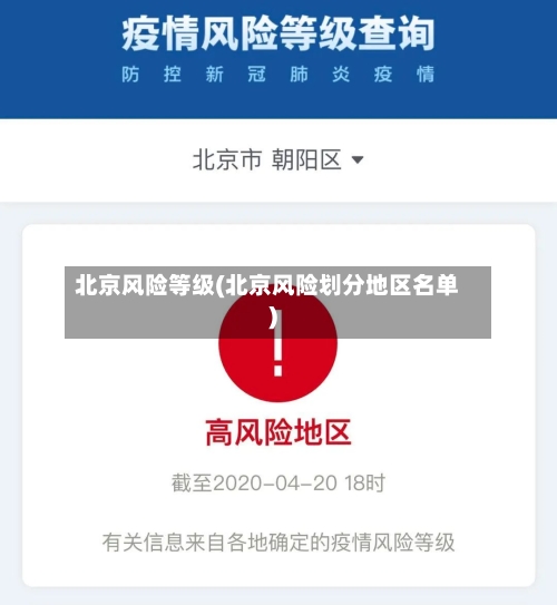北京风险等级(北京风险划分地区名单)-第3张图片