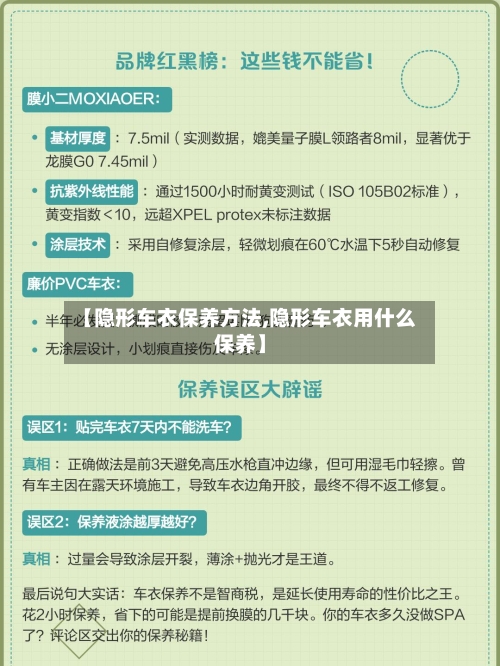 【隐形车衣保养方法,隐形车衣用什么保养】-第2张图片