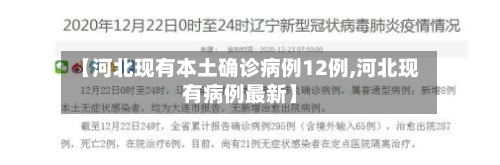 【河北现有本土确诊病例12例,河北现有病例最新】