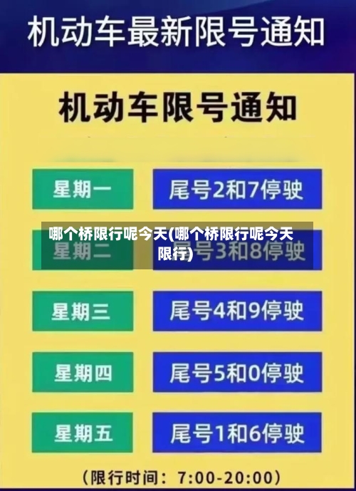 哪个桥限行呢今天(哪个桥限行呢今天限行)-第2张图片